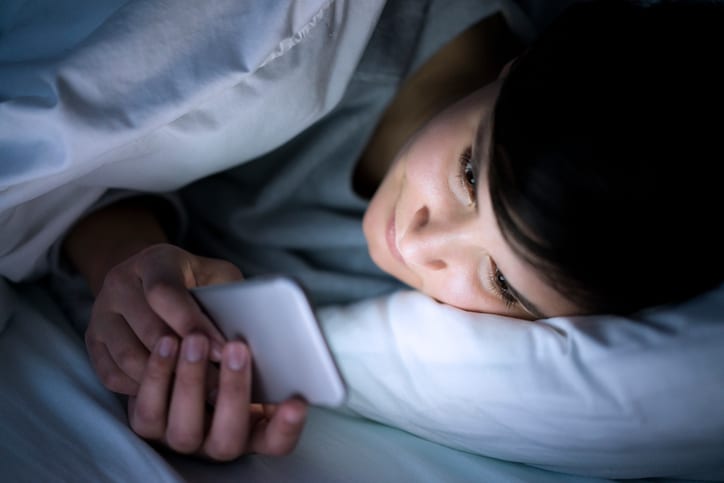 phone in bed