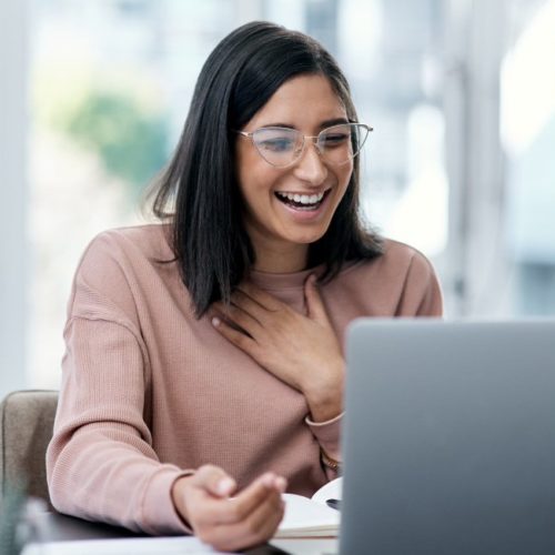 woman excited about simplified processes for surveys of salary data