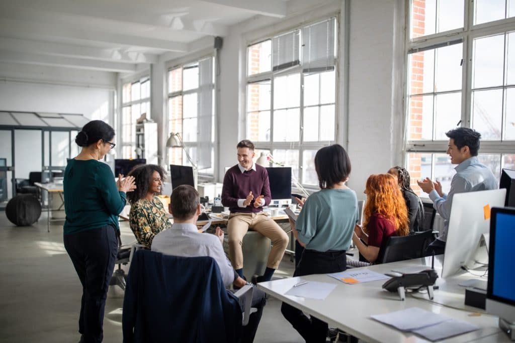 business team meeting in office