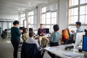 business team meeting in office