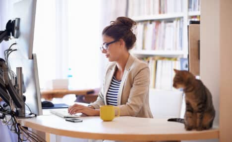 woman working from home as a remote worker vs. return to office